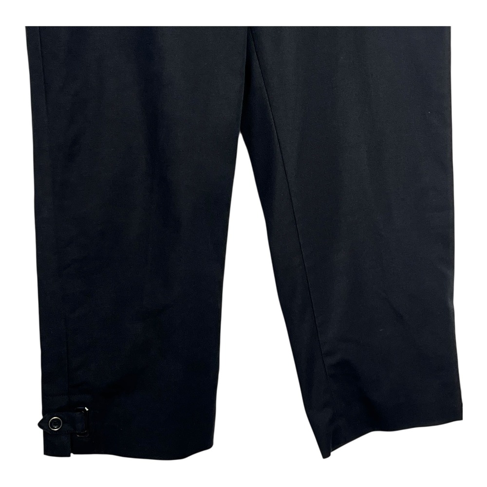Rafaella Black Capris Cropped Pants Women's Size 10 Button Waist - Picture 3 of 7